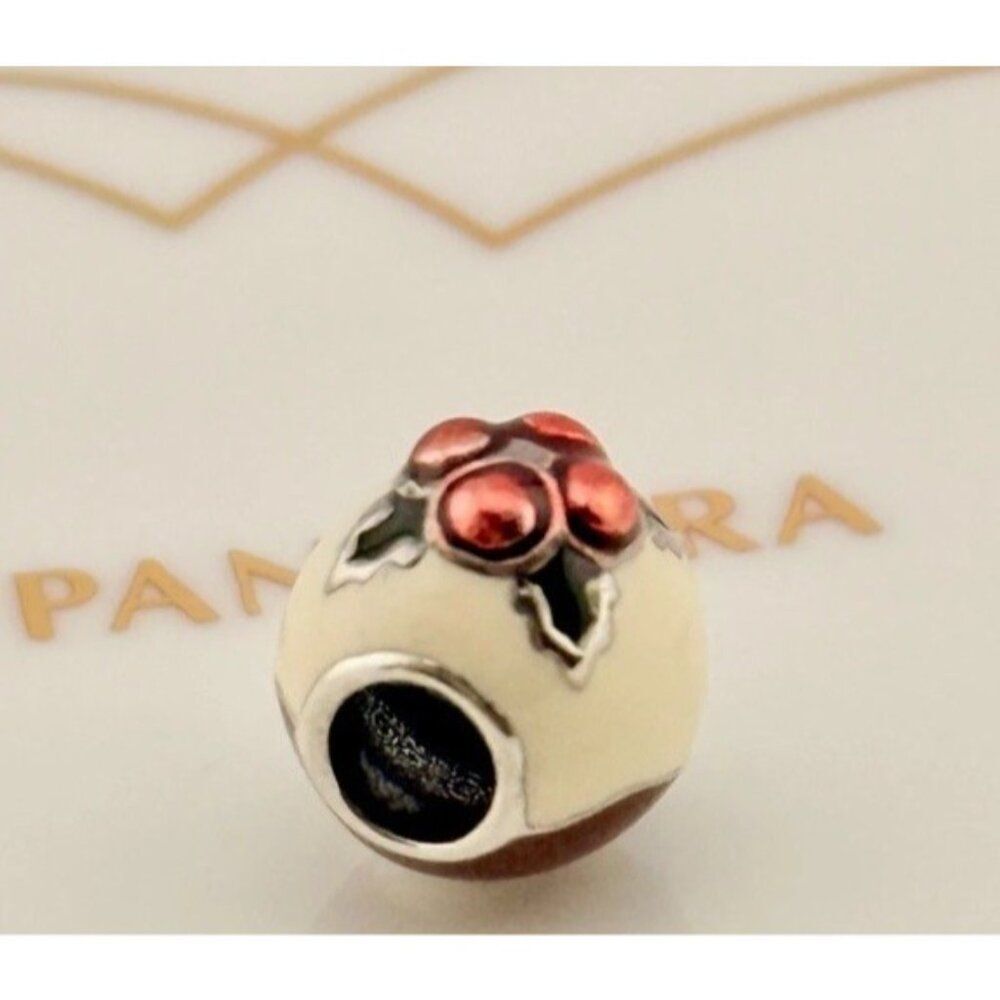 Pandora Christmas Pudding Festive Season Charm 791412ENMX New Genuine Authentic - Picture 3 of 5